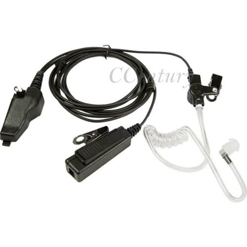 XQF PTT Earpiece Headset Mic for Kenwood Portable Radio TK280 NX200 NX210 NX300 NX410 NX411 TK2140 TK3140 Walkie Talkie