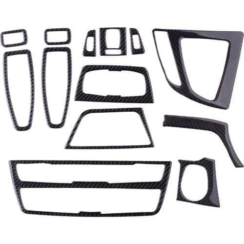 13Pcs Carbon Fiber Interior Trim Decor Cover Decoration Fit for BMW 3 4 Series F30 F31 F32 F33 F34