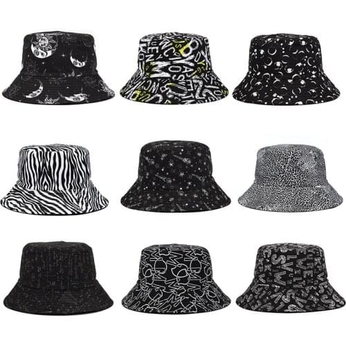 2021 Womens Hat Ins New Bucket Hat Letter Print Fisherman Hat Female Spring and Summer Outdoor Sun Protection Hat Male