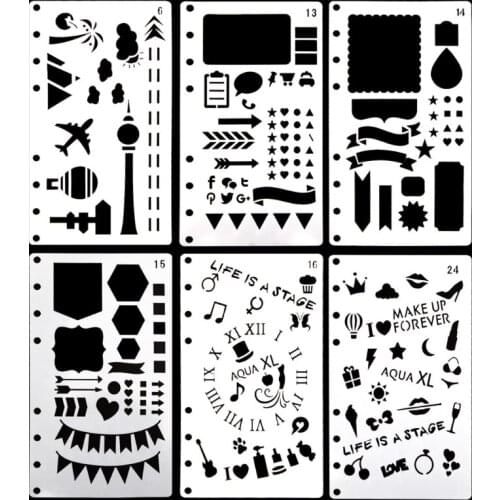Bullet Journal Stencil Plastic Planner DIY Craft Drawing Template Diary Decor A6