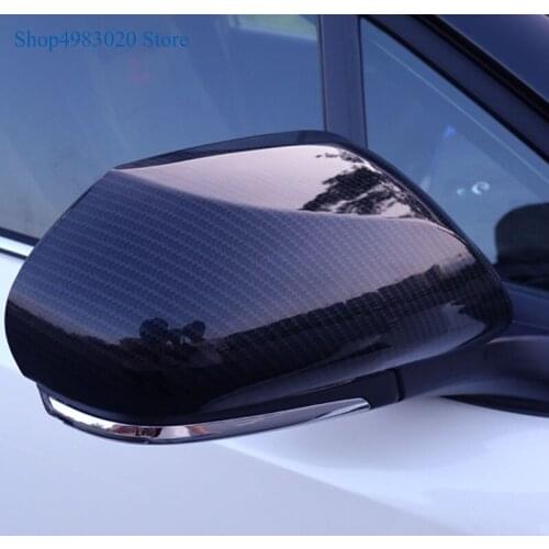 Fit For Toyota C-HR CHR 2018 2pcs ABS Carbon Fiber Style Rearview Wing Mirror Cover Decorative Accessories Car Styling
