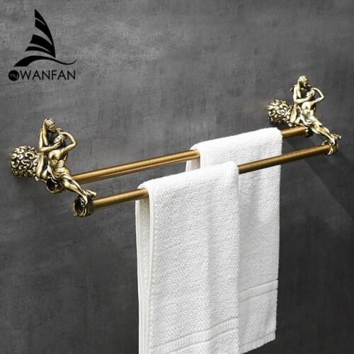 Romantic Series Bronze Bathroom Toilet Paper Holder Wall Mounted Towel Bar Toilet Brush Holder Bathroom Accessories MB-0818B