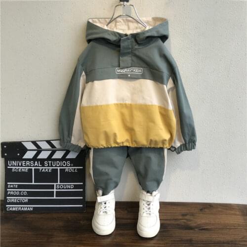 Boys Girls Spring Autumn Sport Clothing Set Children Hoodies Pants 2pcs Outfit Kids Casual Plus Velvet Tracksuits
