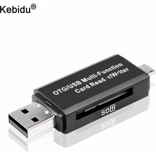 USB 2.0 3 in 1 Multi-function Card Reader Support SD Card TF Triplet OTG Smart Card Reader Adapter Cable For Mac PC Laptop