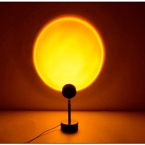 USB Rainbow Sunset Red Projector Led Night Light Sun Projection Desk Lamp Bedroom Lamp Atmosphere Lamp Wall Decoration Lighting