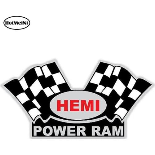 HotMeiNi 13cm X 6.8cm HEMI POWER RAM Decal Car Window Truck Door Bumper Vinyl Funny JDM Car Stickers Car Styling
