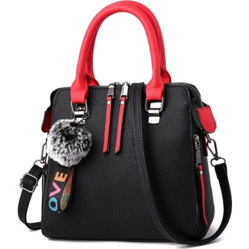 New Fashion Litchi Pattern Women Handbag Leather Messenger Bags Shoulder Bag Fall Winter Ladies Crossbody Package Hot Sale