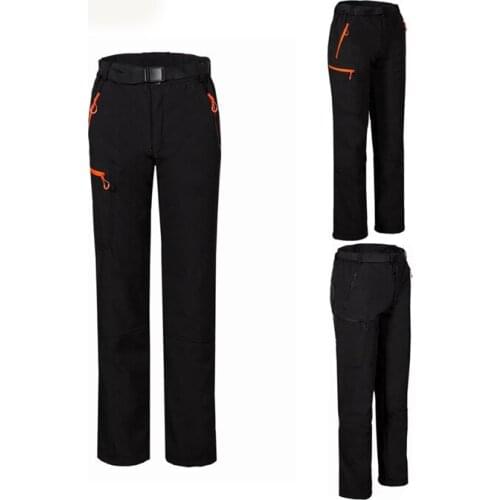 2021 Womens Softshell Fleece Pants Winter Outdoor Hiking Trekking Camping Climbing Skiing Female Thermal Trousers