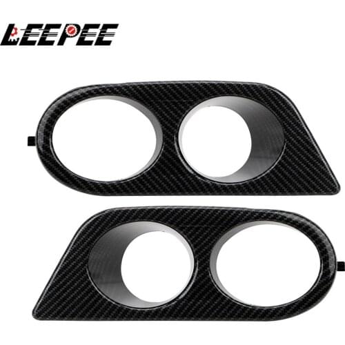 1 Pair Car Fog Light Covers Dual Hole Surround Air Duct Front Bumper Fiber/Black Plastic Car styling For BMW E46 M3 2001-2006