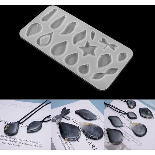 1pcs Resin Mold Water Drop Earrings Crystal Epoxy Mold Pendant Silicone Mold For DIY Necklace Pendant Making Jewelry Accessories