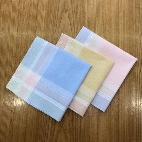 12x Classic Cotton Striped Handkerchiefs Square Hanky Hankie 11.8X11.8