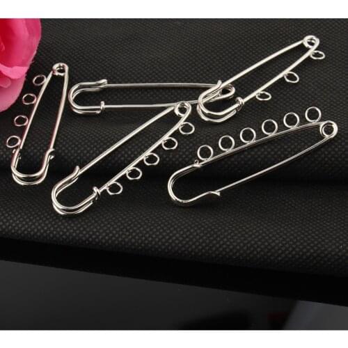 3pcs/lot Color 3/4/5/6 Hole Brooch Base Findings Safety Pins Connectors DIY Making Charms Pendants Clasp Jewelry C23