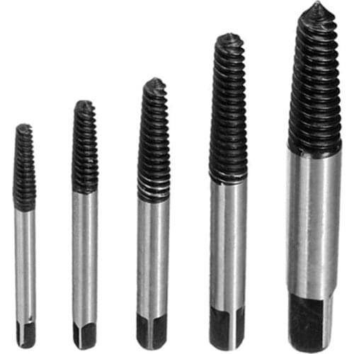 5pcs Damaged Screw Extractor Drill Bits Guide Set Broken Speed Out Easy out Bolt Stud Stripped Screw Remover Tool For Car Wood