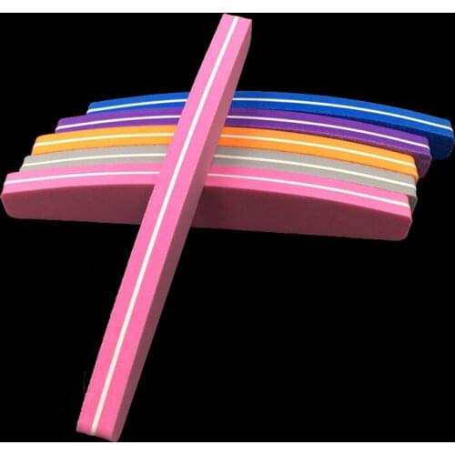 5Pcs/Lot Sponge Sandpaper Nail Files For Manicure Nail Buffer Block 100/180 Colorful Boat Sanding Foam Emery Board Lime a ongle