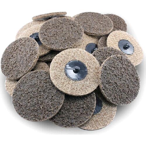 50Pcs 2in Roll Lock Sanding Grinding Discs Surface Conditioning Disc Rust Paint Removal Grinder Accessories