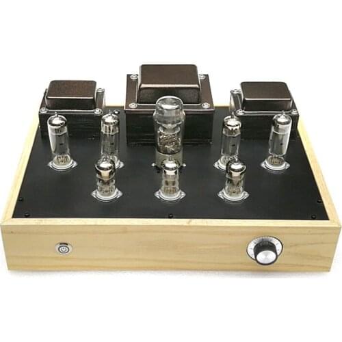 6P14 push-pull tube power amplifier, output power: 2*15W (RMS), frequency response: 20HZ-28KHZ (-1DB) sensitivity 1V