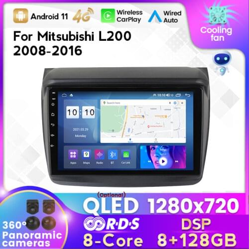 9 Inch 8-core Android 10.0 2din Car Multimedia Player For MITSUBISHI PAJERO Sport/L200/2006+ Triton/2008+ PAJERO 2010