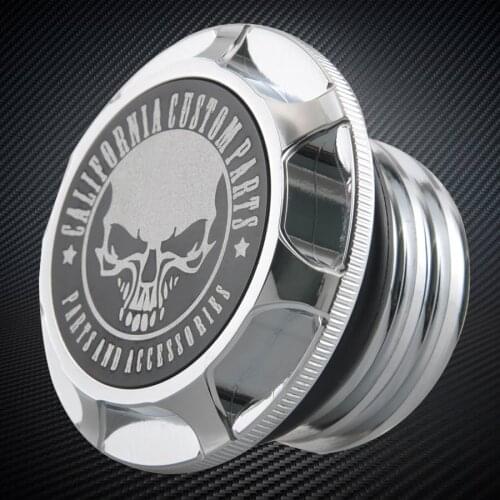 Motorcycle Aluminum Chrome Fuel Gas Tank Vented Decorative Oil Cap for Harley Touring Sportster XL 1200 883 X48 Dyna