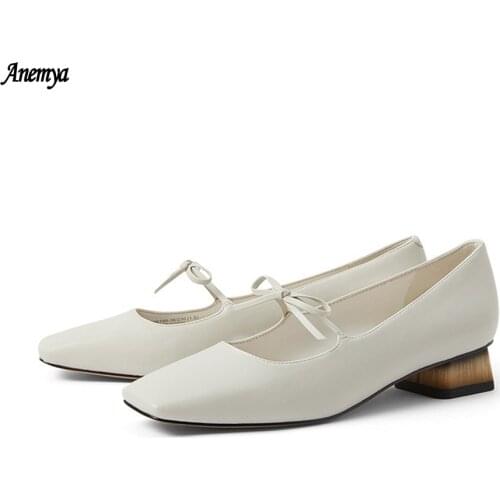 Кожаные туфли-лодочки Anemya China At AliExpress