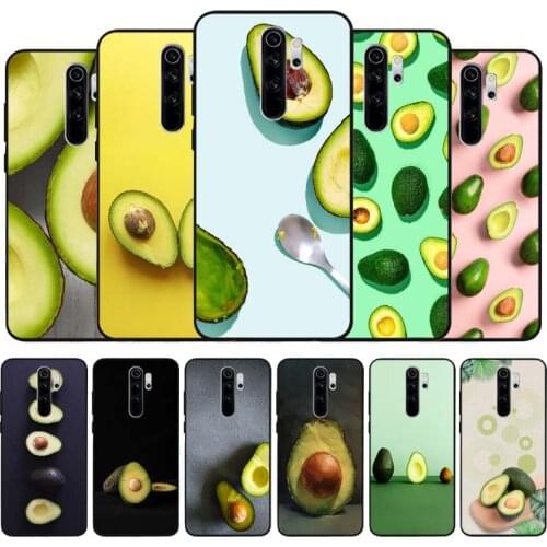 Avocado Fruits black Silicone Phone Case For Redmi note 9 8 7 Pro S 8T 7A Cover