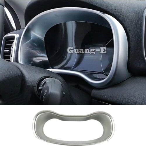 For Kia kx5 Sportage 2016 2017 2018 car styling ABS chrome garnish detector trim dashboard meter Instrument Panel gauge frame