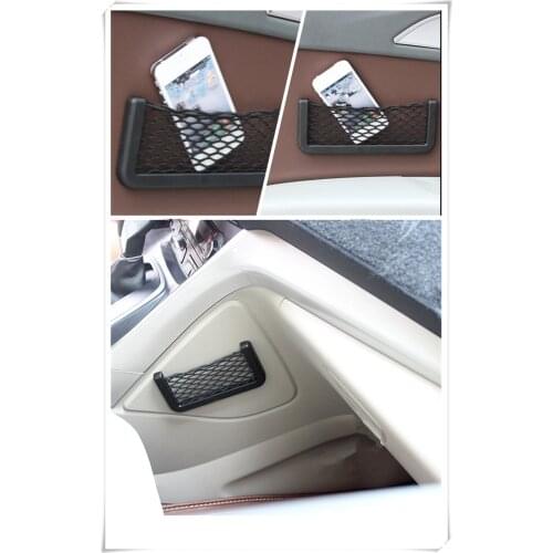 Car seat side back elastic mesh bag mobile phone holder for Toyota FJ Cruiser RAV4 CROWN REIZ PRIUS COROLLA