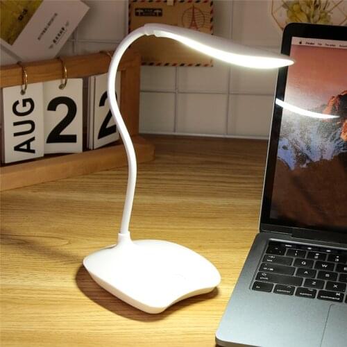 Flexible Dimmable Desk Light 1.5W USB Charging 24 LEDs USB Powered Touch Dimming Table Lamp for Eye Protect Reading