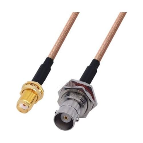 SMA Female to BNC Female Jack Bulkhead Connector Pigtail Jumper RG316 Cable 50 ohm