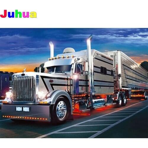 Truck Head Full Drill 5D DIY Diamond Painting auto lorry Diamond Embroidery mosaic diamond Stitch home Decor sticker art
