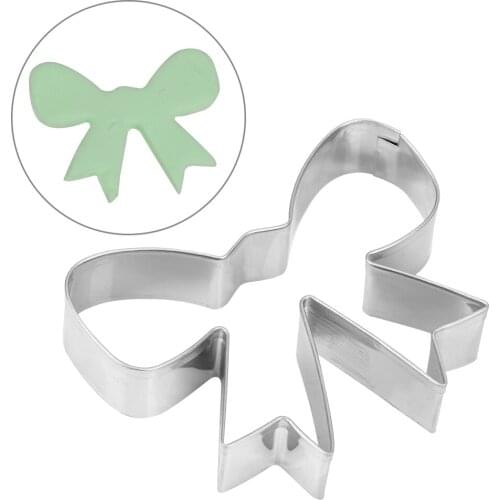 Cake Decorating Tool Biscuit Cookie Cutter Stainless Steel Bowknot Shape Cookie Mold Fondant Cake Chocolate Baking Mold