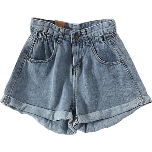 Summer Denim Shorts Women Loose Wide-Legged High-Waisted Retro Shorts Jeans Summer Sports Streetwear шортыженские 2021 XXL