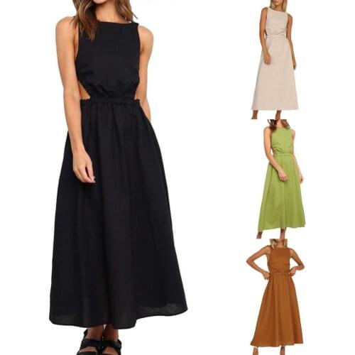 Hot Sales Special Dress Backless Elastic Waist Soft Backless Long Dress for Dating