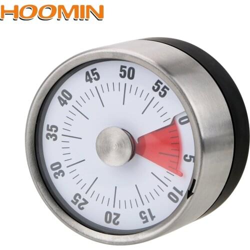 HOOMIN Magnet Round Shape Time Reminder 60 Minutes Kitchen Timer Countdown Alarm Reminder Mechanical Timer Cooking Timer