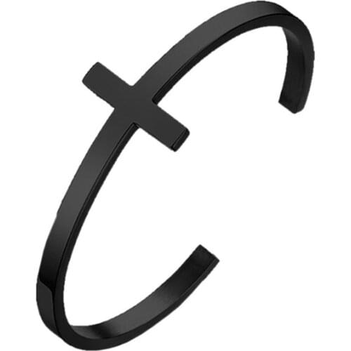 Stainless Steel Cross Bracelet Christian DIY Engraved Quote Religious Cuff Bangle Bible Verse Christian Jewelry Gift K3ND