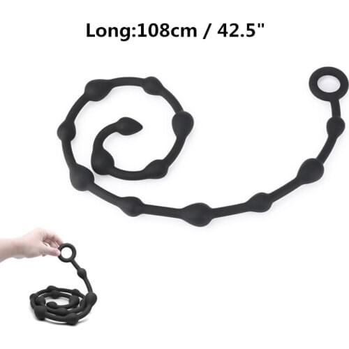 New 108cm Longest Anal Beads Butt Plug Anal Plug Sex Toy for Men Women Gay Heart Shape Anus Stimulator Massager Adult Product