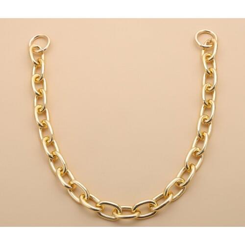 New Metal Bag Chain Women Fashion Thick Round Spring Ring Aluminum Chain Removable Replacement Shoulder Handbag Straps Accessory