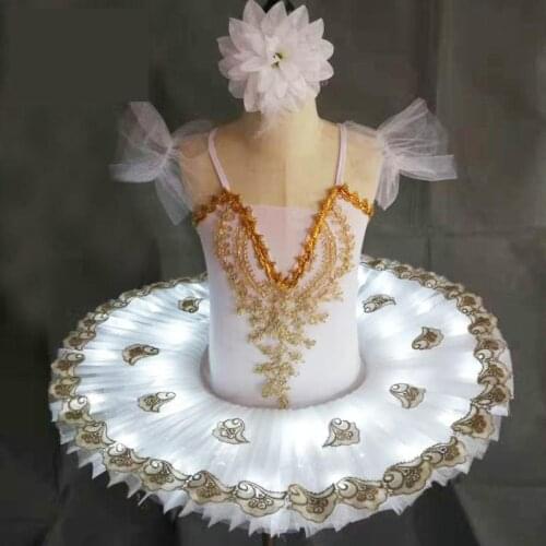 Professional Ballet Tutu Led Swan Lake Ballet Dance Costume Kids Tutu Skirt Women Ballerina Dress For Party Girls Ballet Dress