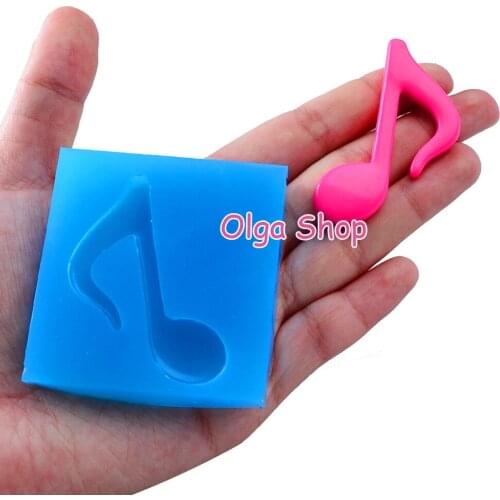 PYL650 56.0mm x 22.9mm Note Silicone Mold Fondant Cake Decoration Candy Resin Clay Earrings Necklace Craft Soap Candle