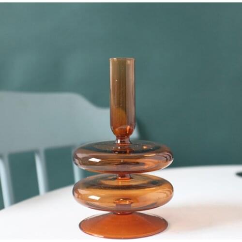 Glass Candle Holders Crystal Candlesticks holder for Pillar Taper Candle Home Table Living Room Wedding Party Decorations