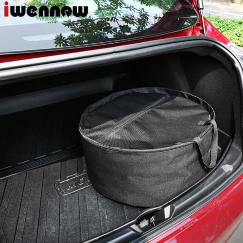 Wheel Cap Storage Bag For Tesla Model 3 Y Car Portable Carrying Hub Cover Oxford Accessories 1pcs/Set