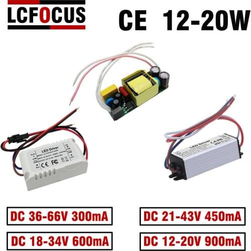 Lighting Transformer Power Supply 12W 14W 16W 18W 20W 30W Constant Current 300mA 450mA 600mA 900mA LED Driver