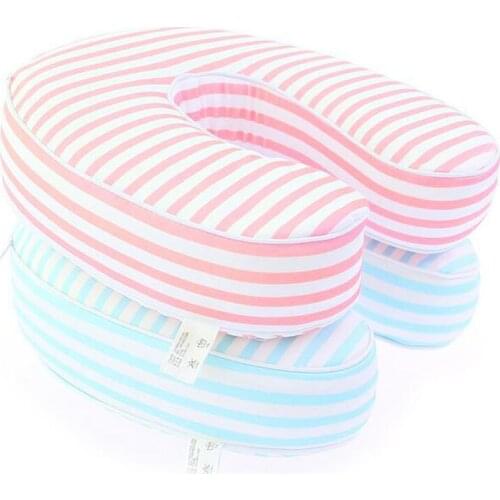 U-shaped Striped Neck Pillow Memory Foam U Shape Car Pillow Neck Head Support Office Cushion Comfortable Travel Pillow