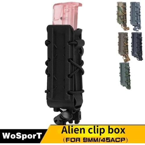 WOSPORTTactical Magazine Pouch MOLLE Mag Holder Rifle Mag Pouch 9mm Mag Pouch Army Duty Airsoft Bags MG43