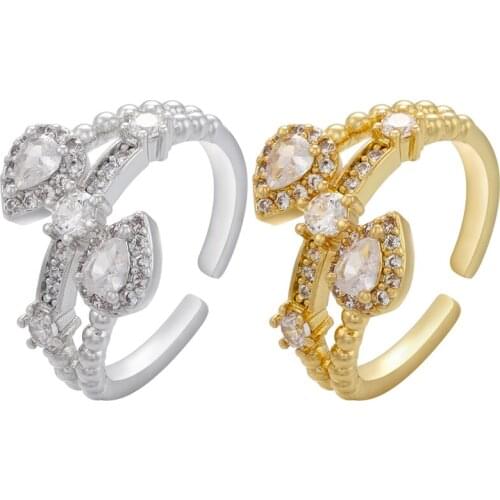 ZHUKOU 2021 New Gothic Style Opening snake Rings For Women Fashion Europe CZ crystal women rings Finger ring wholesale VJ136