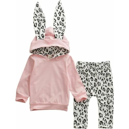 New Toddler Baby Girl Winter Clothes Long Sleeve Hoodie Cotton Tops Pants Outfits