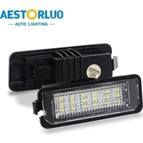 2pcs Error Free Factory Supply Canbus LED License Plate Light Number Lamp Bulb For Skoda Super 4D 08-13