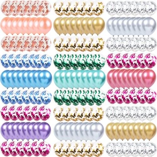 20pcs/pack Birthday Decorations Balloons Metal Foil Balloons Confetti Ballon Wedding Decor Baby Shower kid Birthday Party supply