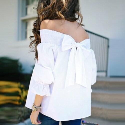 2021 Plus Size 5XL Hollow Out Lace Shirt Women Blouse Ruffles Slash Neck Long Sleeve Cotton Blouses Backless Bow Pullovers Blusa