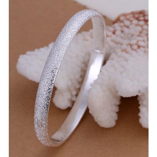 925 jewelry silver plated bangle bracelet,silver fashion jewelry Round Ring Bangle /TLGRQPSC FTQOPCJR