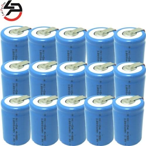 4/5 SC batteria 4/5 SubC battery Rechargeable Batteries cell 1.2V 1200mAh power bank Ni-Cd 4/5SC accumulator 15 Pack